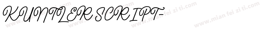 KUNTLER SCRIPT字体转换